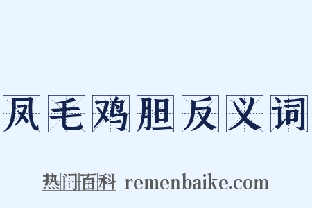 凤毛鸡胆反义词是什么意思的图片